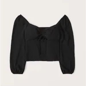 Abercrombie Long-Sleeve Cinched Front Cutout Top